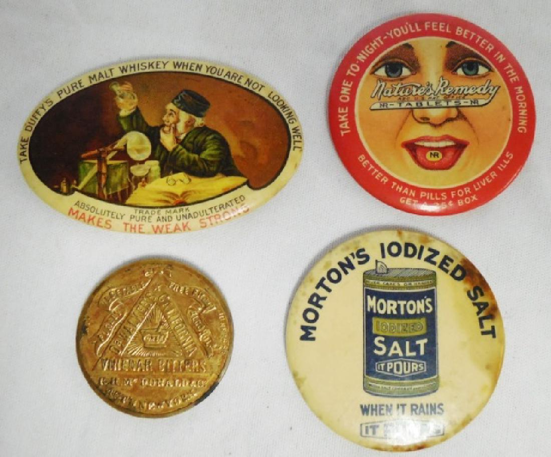 Lot of 4 Advertising Pocket Mirrors: various sizes