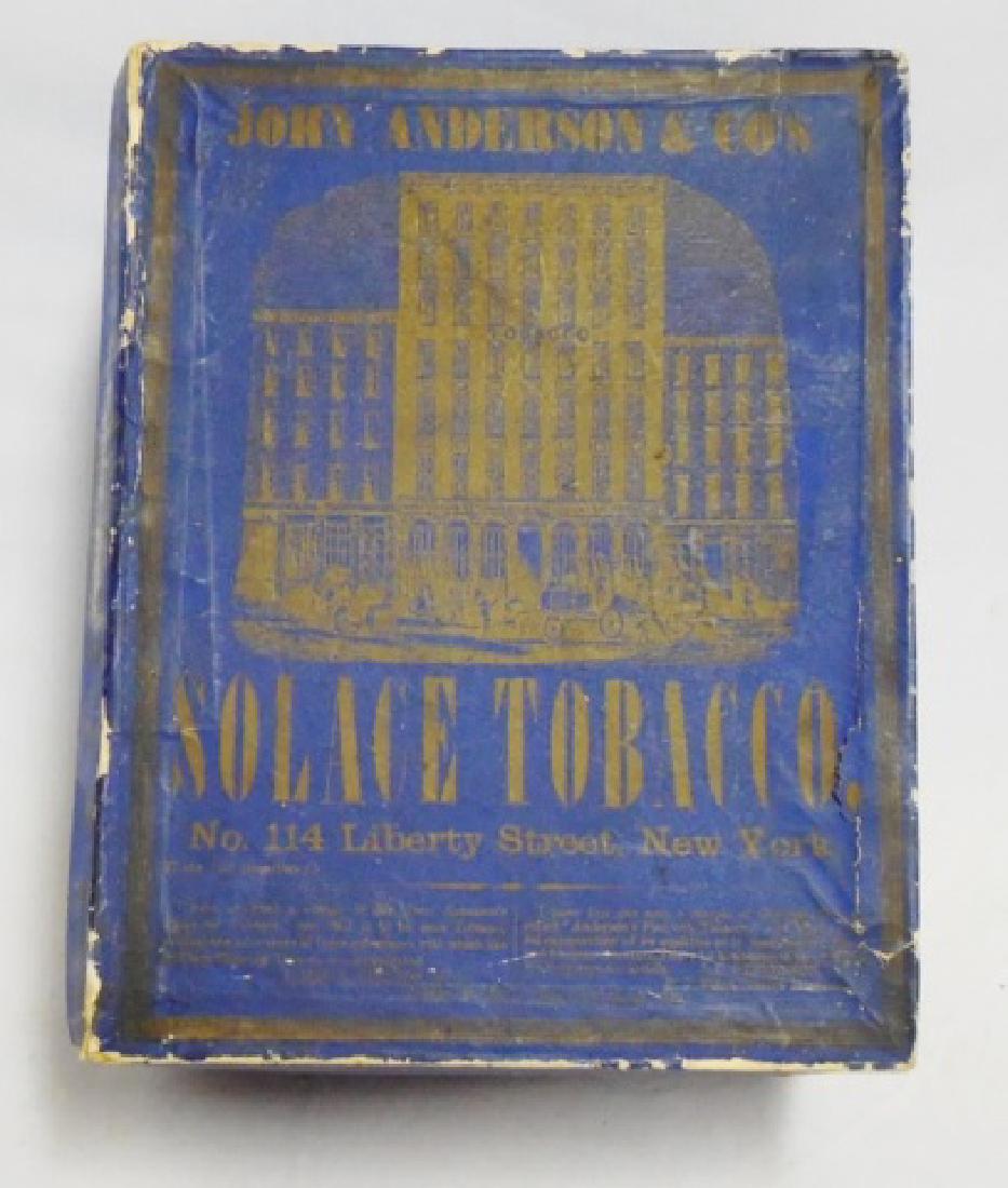Tobacco Box with Lid: John Anderson and Co's Solace Tobacco