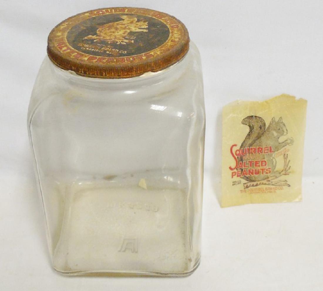 "Squirrel Brand Salted Peanuts" Jar and 1 Nut Bag