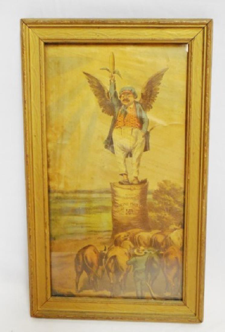 Framed Advertisement "Moline Plow Co.": measures 13 7/8" H x 8 1/4" W