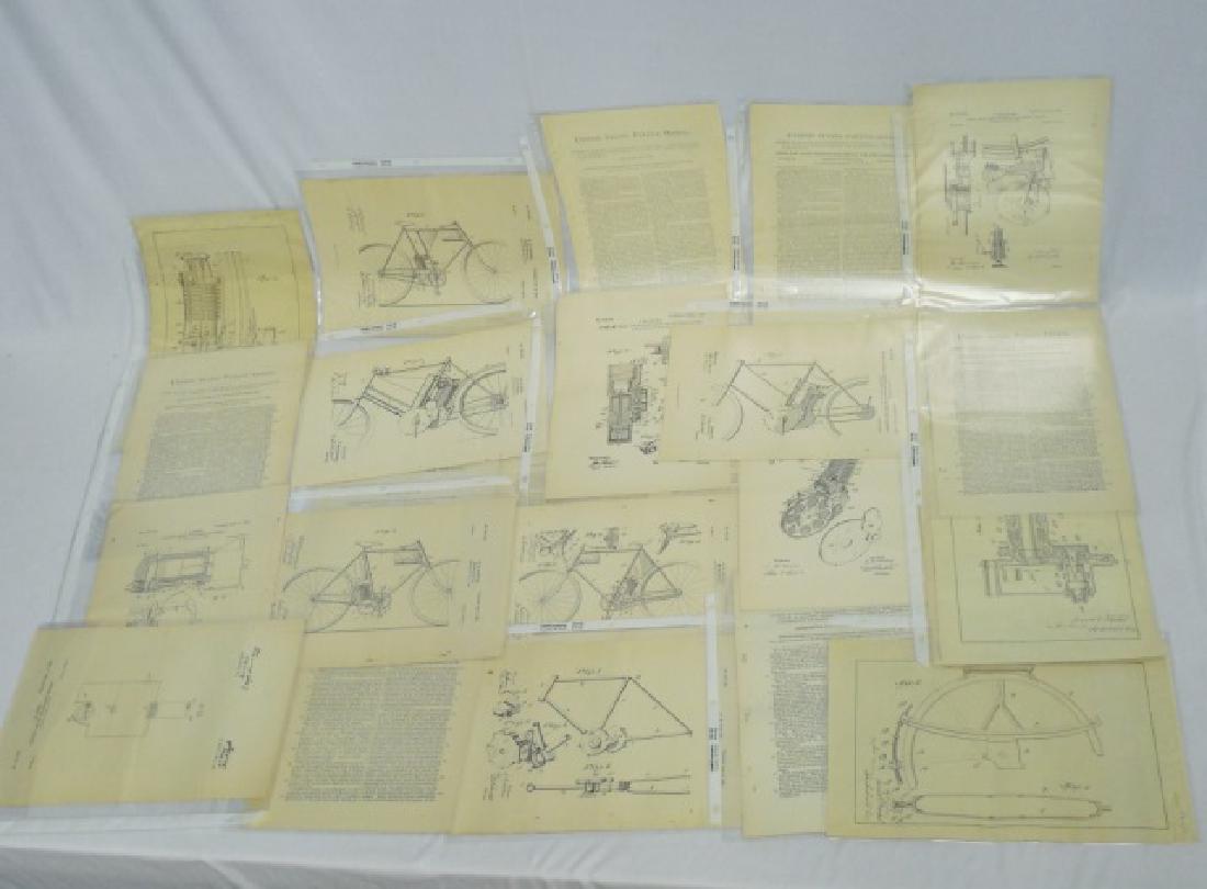 Lot of Approx. 40 Pieces of Assorted Ephemera: mostly "US Patent Office Motor-Bicycle" related correspondence, letterheads, advertisements, sales receipts, and others
