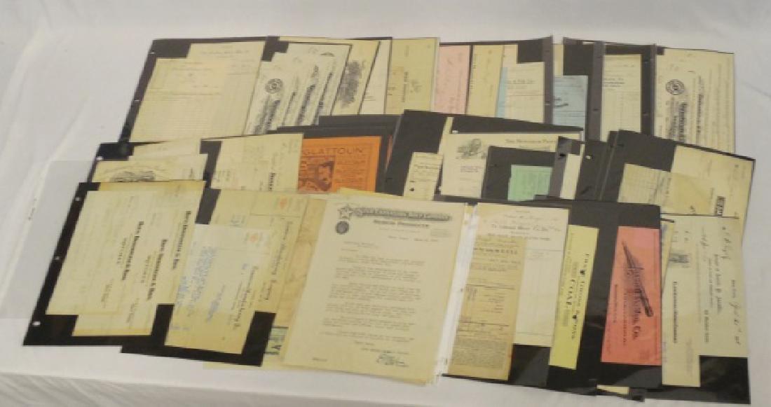 Lot of Approx. 100+ Pieces of Assorted Ephemera: includes coal, jewelry, and grocery related correspondence, letterheads, advertisements, sales receipts, and others