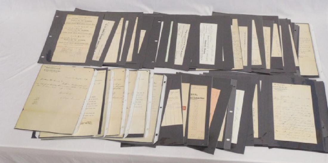 Lot of Approx. 100+ Pieces of Assorted Ephemera: includes feed and flour, food, and service related correspondence, letterheads, advertisements, sales receipts, and others