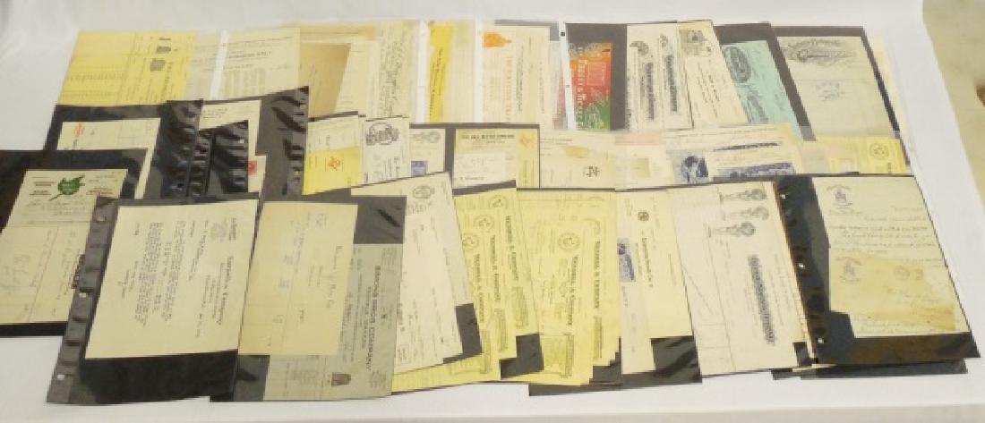 Lot of Approx. 100+ Pieces of Assorted Ephemera: includes jewelry, grocers, and manufacturers correspondence, letterheads, advertisements, sales receipts, and others