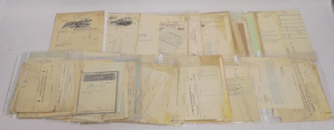Lot of Approx. 125+ Pieces of Assorted Ephemera: includes toliet and fancy goods, jewelry, and fur related correspondence, letterheads, advertisements, sales receipts, and others