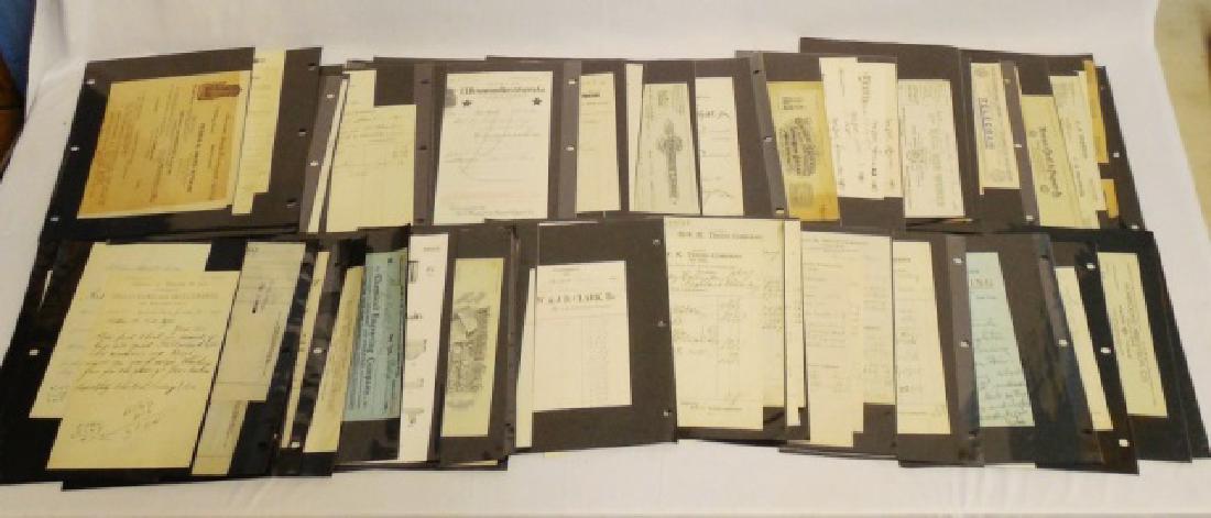 Lot of Approx. 125+ Pieces of Assorted Ephemera: includes porcelain, outing goods, and leather goods related correspondence, letterheads, advertisements, sales receipts, and others