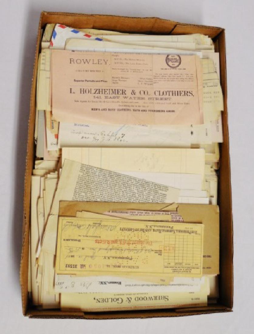 Several Hundred Pieces of Ephemera: correspondence, letterheads, advertisements, sales receipts, and others