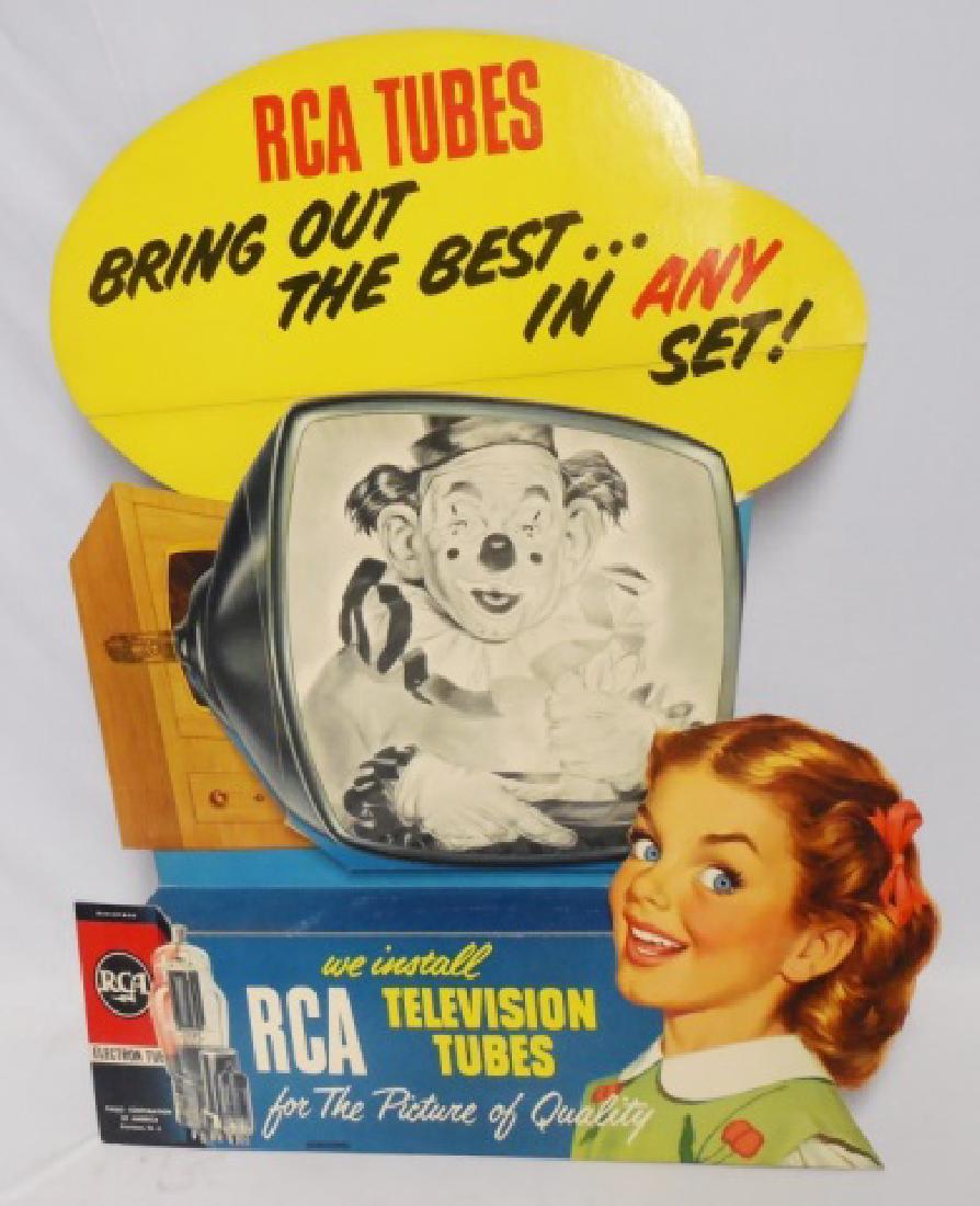 Cardboard Die-Cut 3-D Display Ad: for "RCA Television Tubes" with box