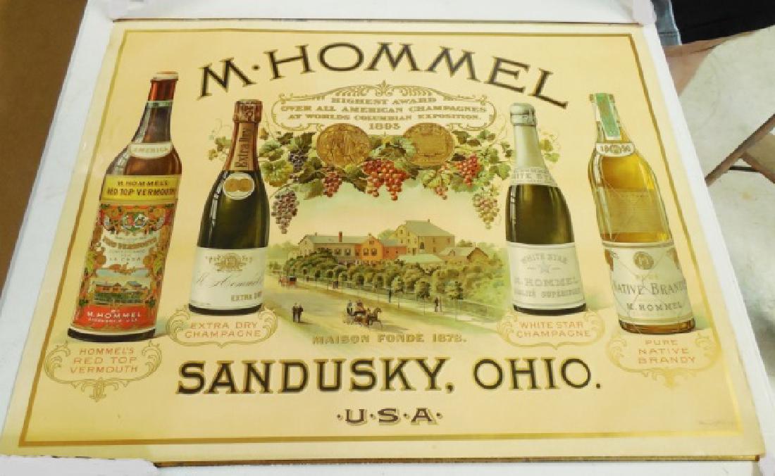 "M.H. Hommel Champagne" Advertising Poster: advertisement