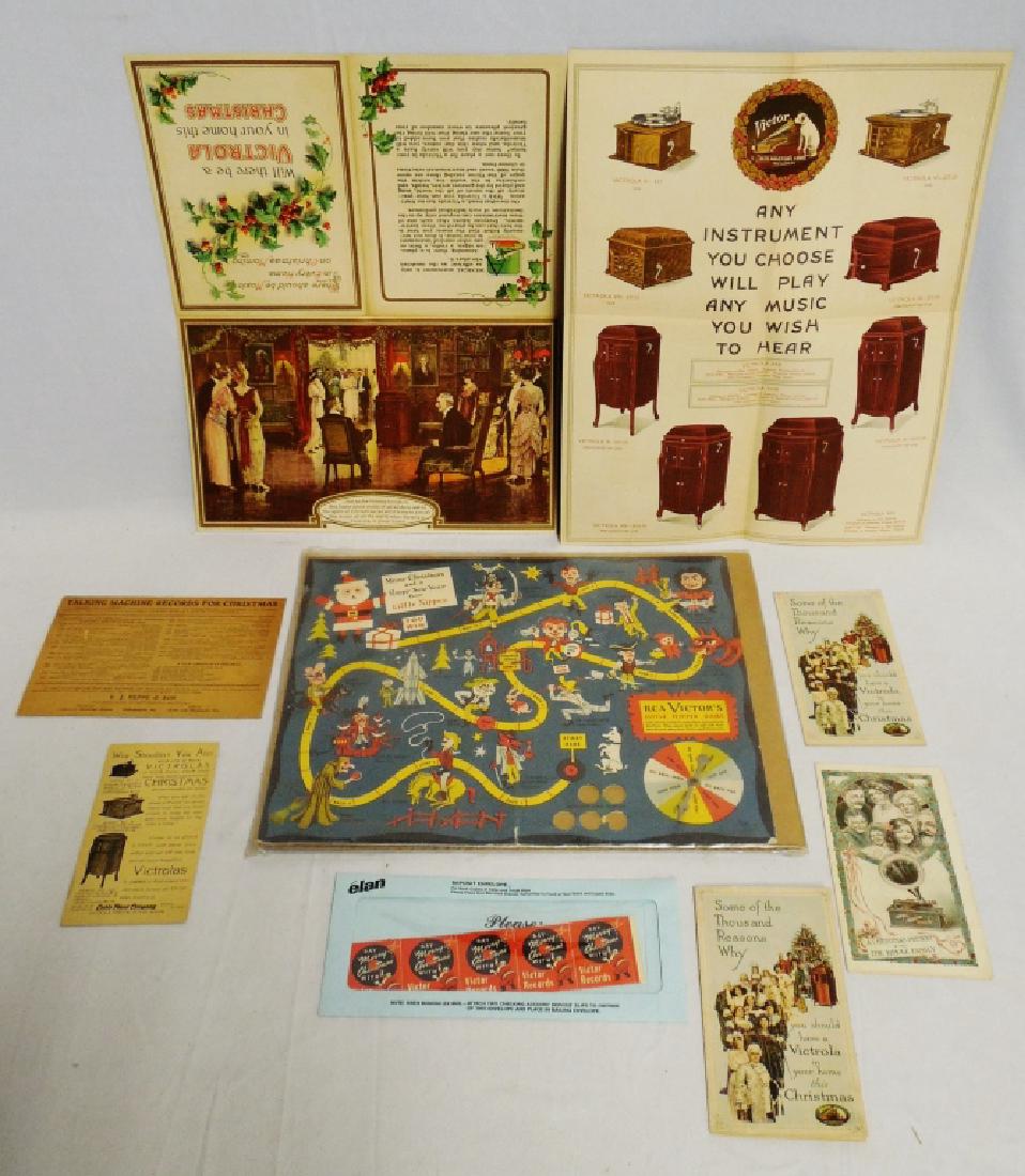 Lot of Victrola Advertising Ephemera/Game Pieces: assorted