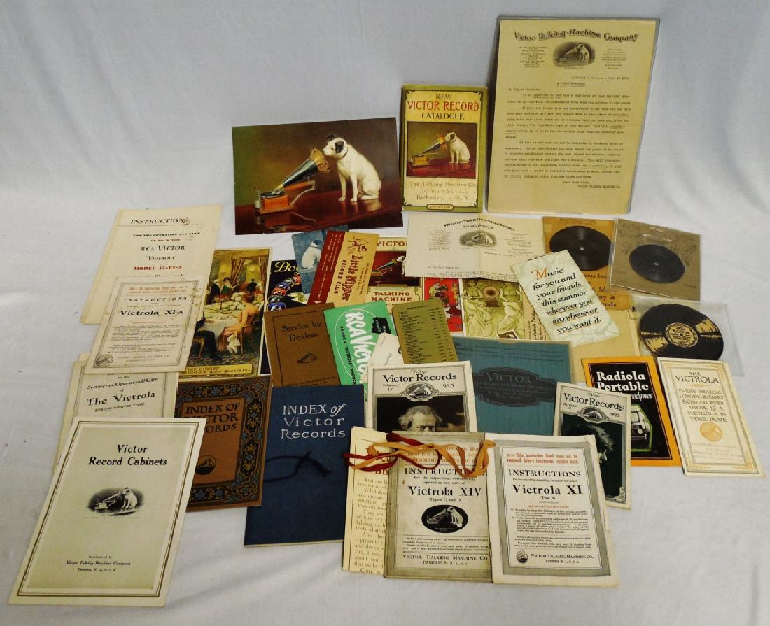 Large Lot of Victrola Ephemera: including Greet-A-Phone Cards, booklets, etc.