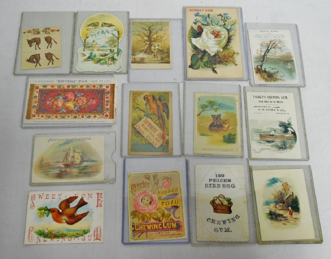 Lot of 14 Gum Trade Cards: assorted