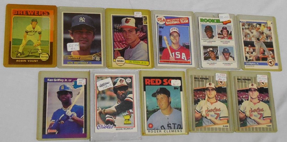 Lot of 11 Baseball Cards: includes Bill Ripken Error Cards