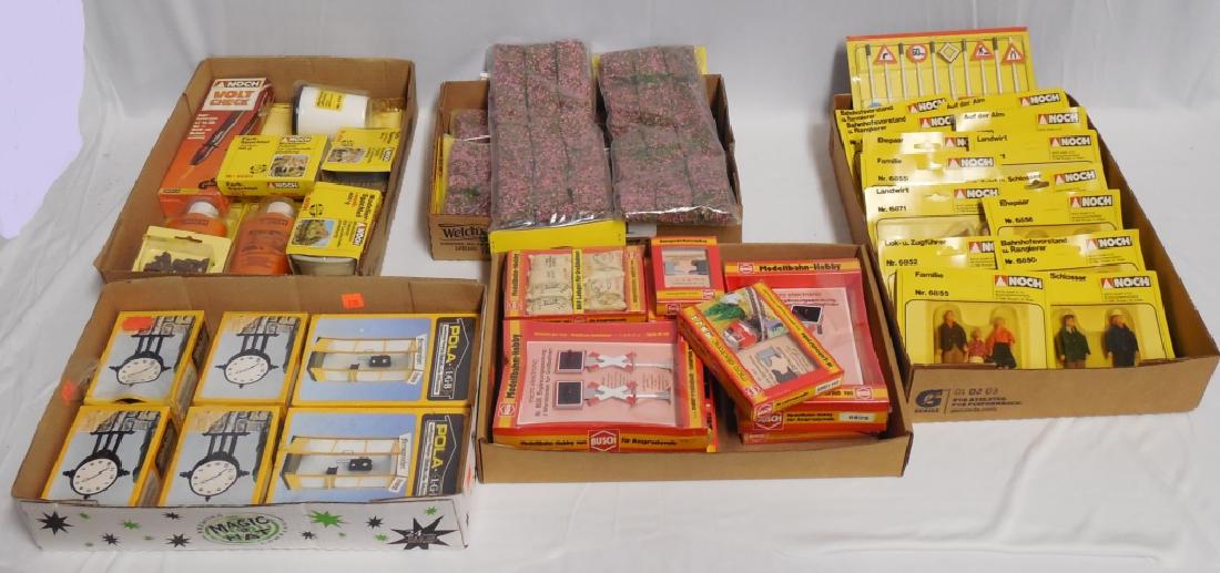 German Toy Train Accessories: large assorted lot