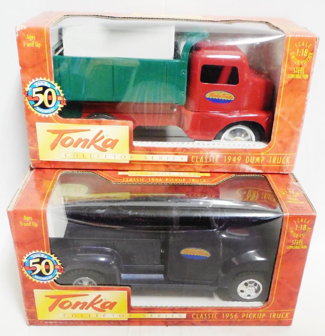 Lot of 2 50th Anniversary Tonka Trucks: 1) Classic 1940 Dump Truck and 2) Classic 1956 Pickup Truck