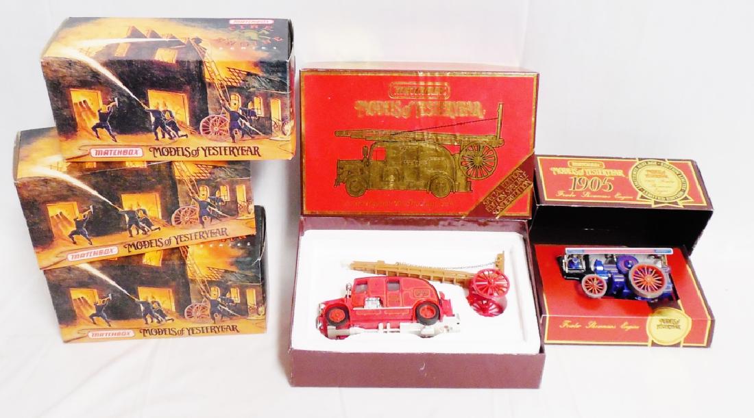 Lot of 5 Matchbox Vehicles: 2 Models of Yesteryear and 3 Fire Engine Series
