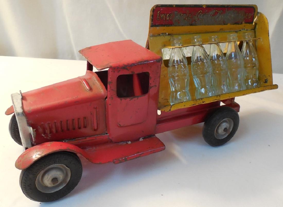 Old Coca-Cola Truck w/ 8 Glass Bottles (1 of 4)