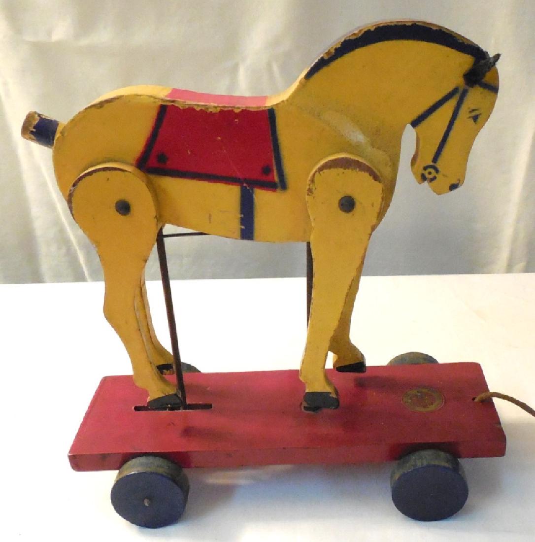 Sterling Rich Maid Wooden Pull Toy Horse (1 of 2)