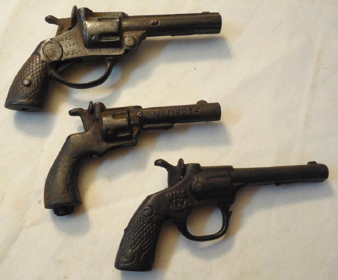 Lot of 3 Early Cap Guns: King, Snap, and Hero