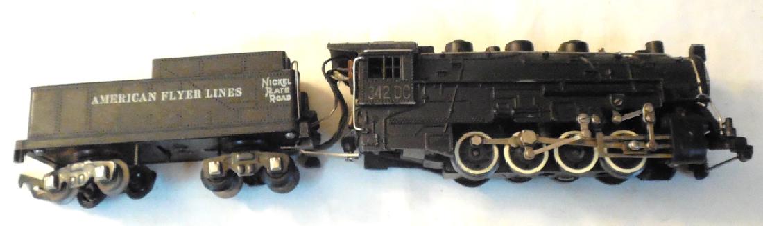 American Flyer 342 DC Engine Nickel Rate Road: engine and tender
