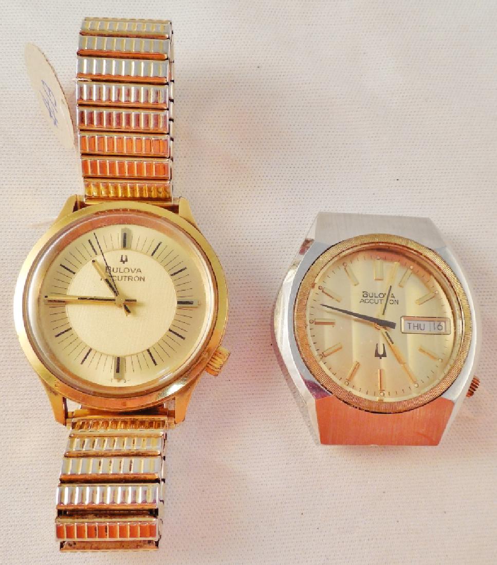 Lot of 2 Men's Wrist Watches: 1) Bulova Accutron 218, S/S back of case, and 2) Bulova Accutron 214, 1965 S/S case, NOTE: MISSING BAND