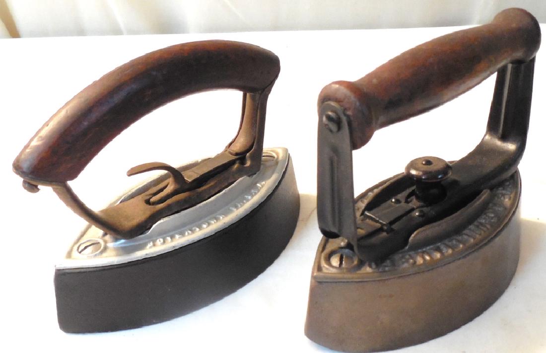 Pair of Sad Irons: Colebrookdale Iron Co. Boyertown, PA; A.C. Williams Co. Ravenna, OH; 6"