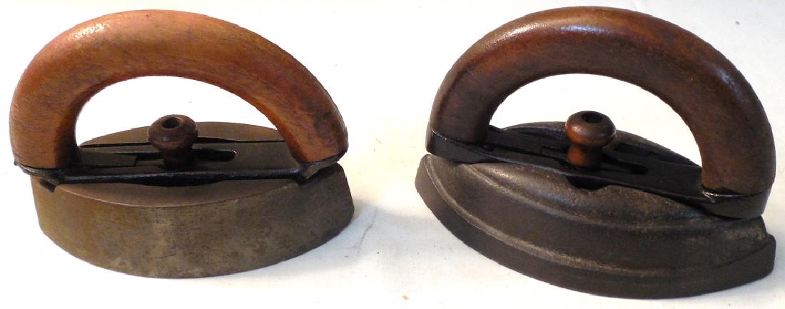 Pair of Sad Irons: 6" long