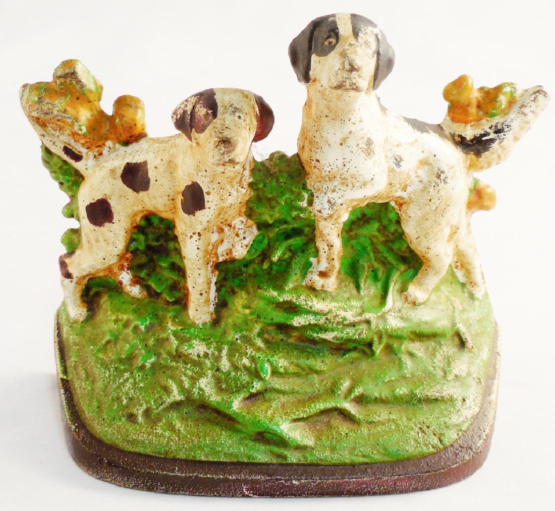 Cast Iron Doorstop Dogs: 5" H