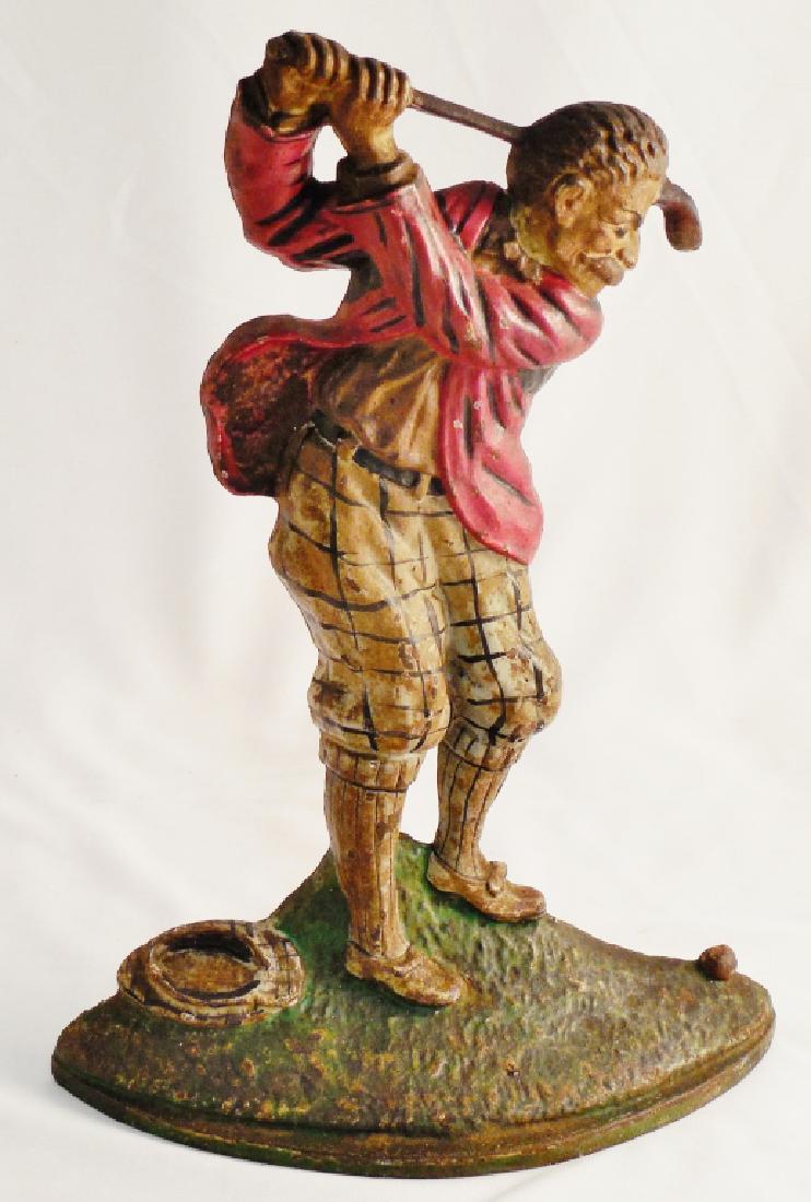 Cast Iron Doorstop Golfer: 238, 10" H
