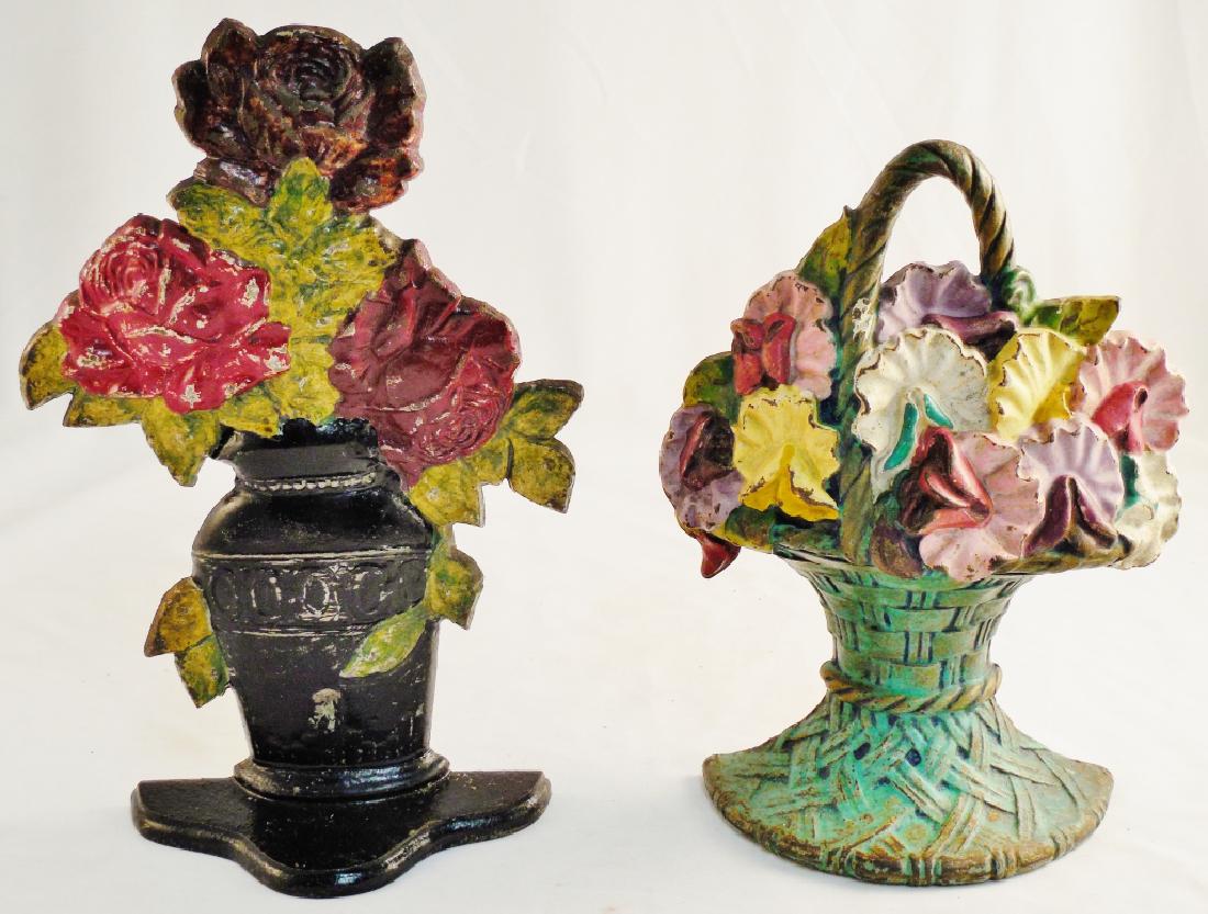 1 Cast Iron Doorstop and 1 Cast Iron Door Jam: Door Jam-taller 10 3/4" H
