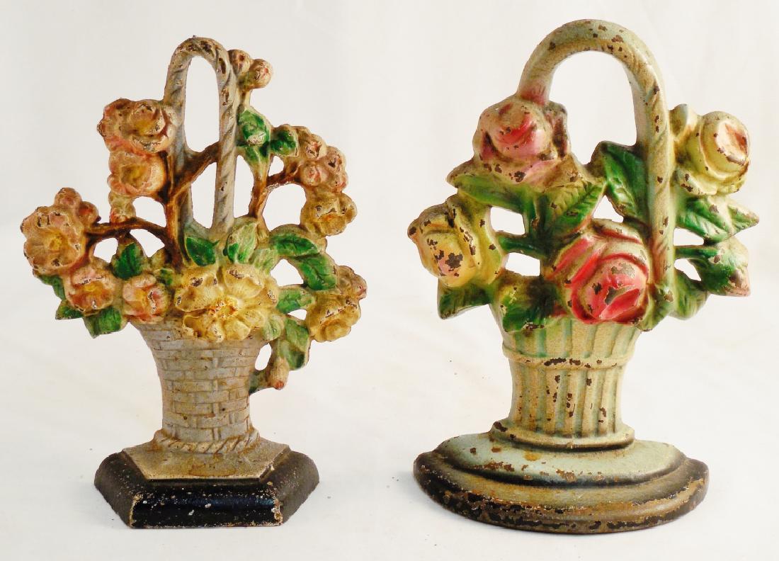 Lot of 2 Cast Iron Doorstops: both approximately 8 3/4" H
