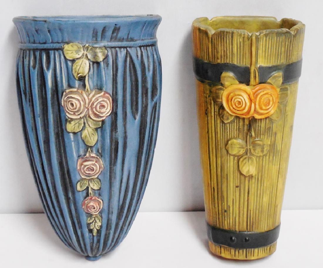 Lot of 2 Weller Wall Pockets (1 of 2)