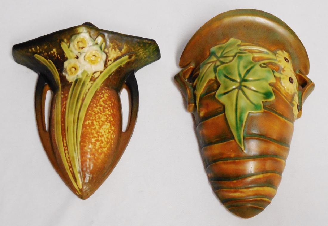 Lot of 2 Roseville Wall Pockets (1 of 2)