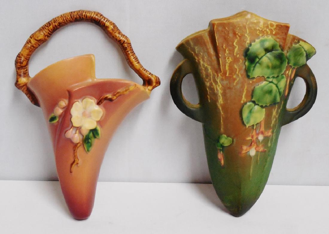 Lot of 2 Roseville Wall Pockets (1 of 2)