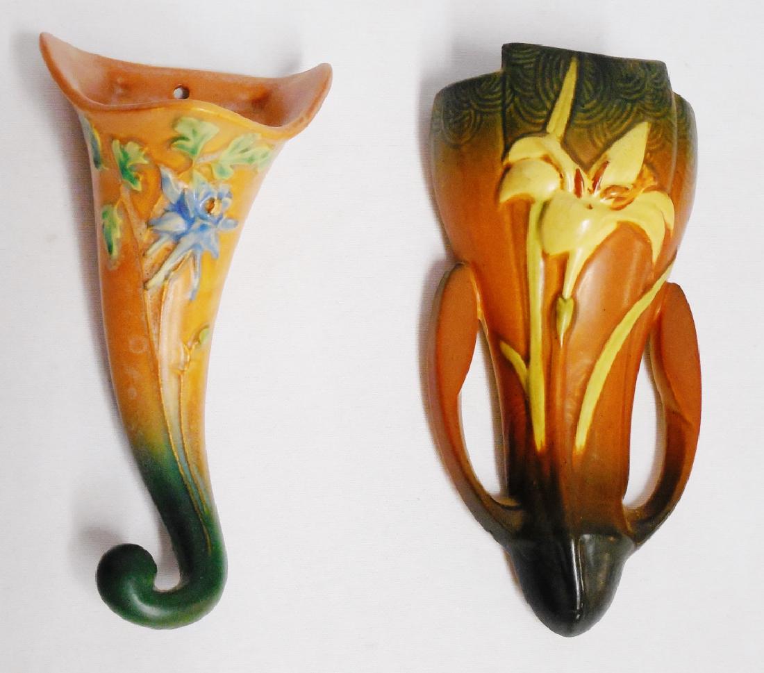 Lot of 2 Roseville Wall Pockets (1 of 2)