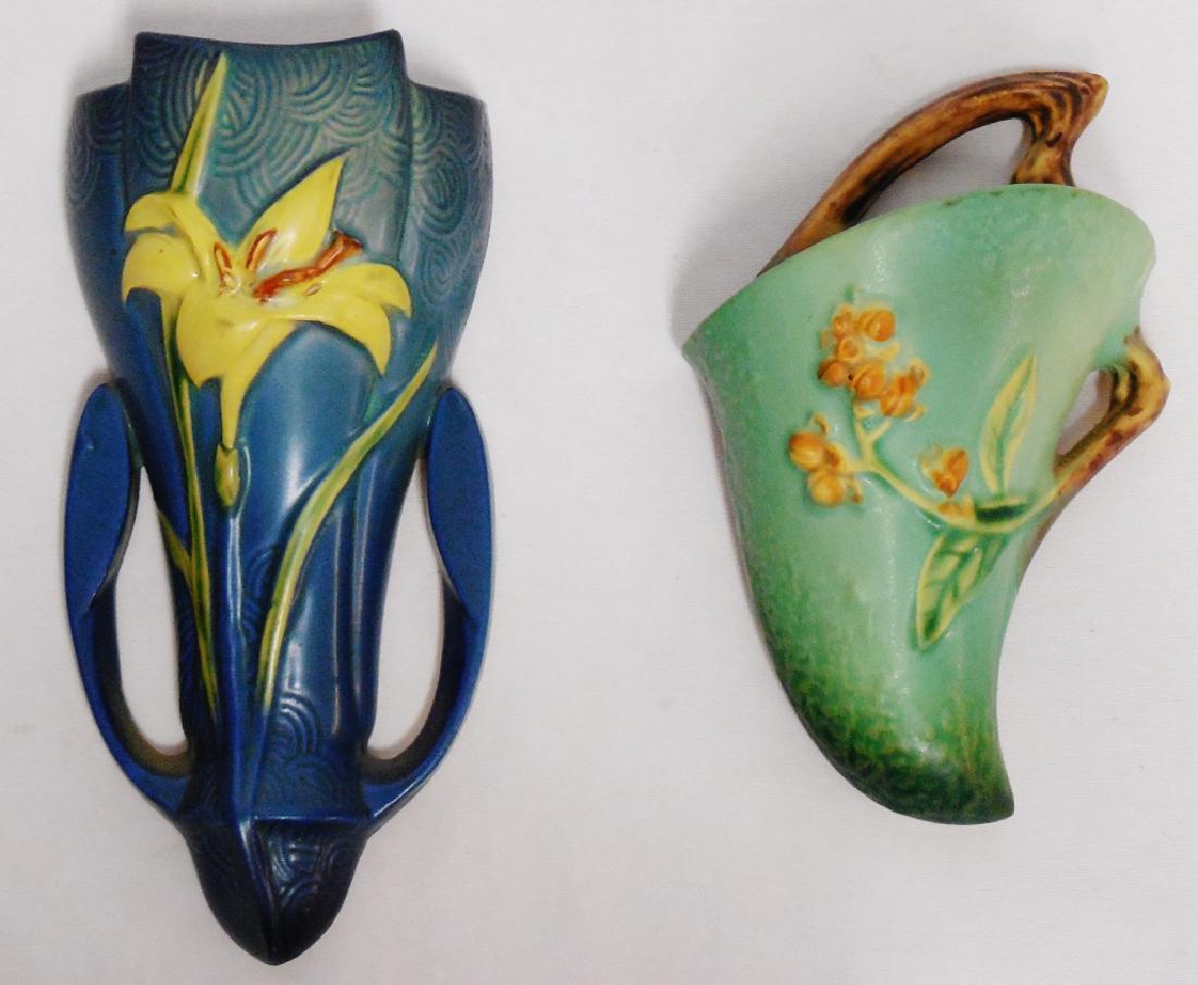 Lot of 2 Roseville Wall Pockets (1 of 2)