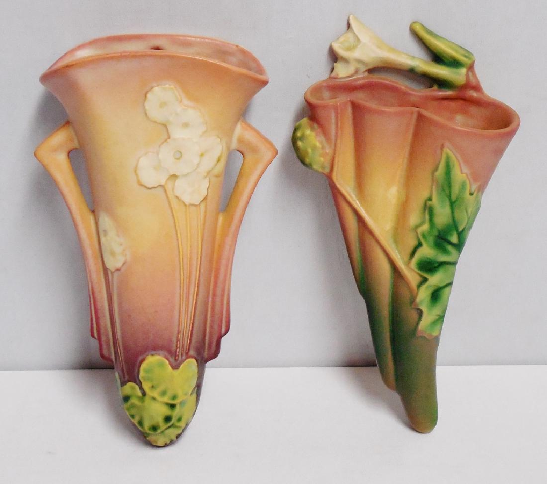 Lot of 2 Roseville Wall Pockets (1 of 2)