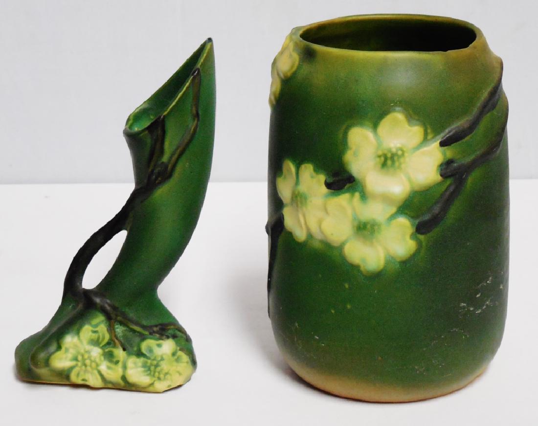 Lot of 2 Roseville Dogwood Vases (1 of 4)