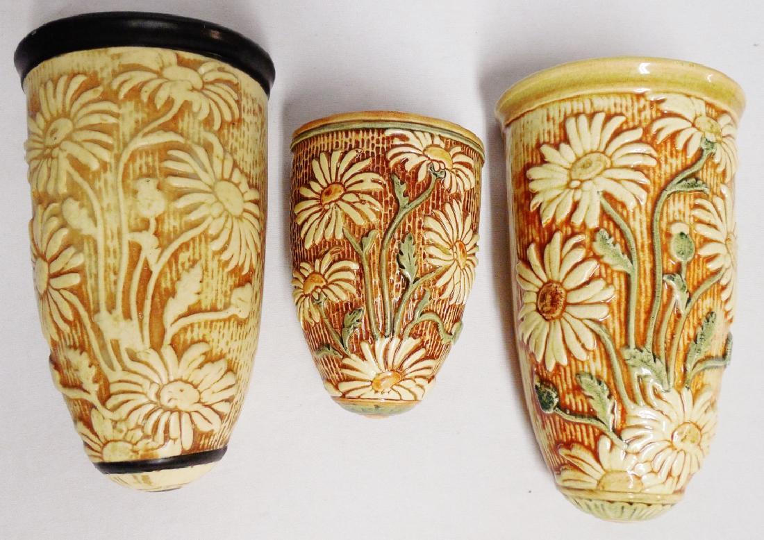 Lot of 3 Weller Blossom Wall Pockets (1 of 2)
