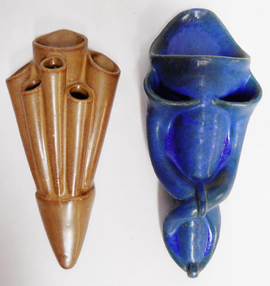 Lot of 2 Fulper Wall Pockets (1 of 2)