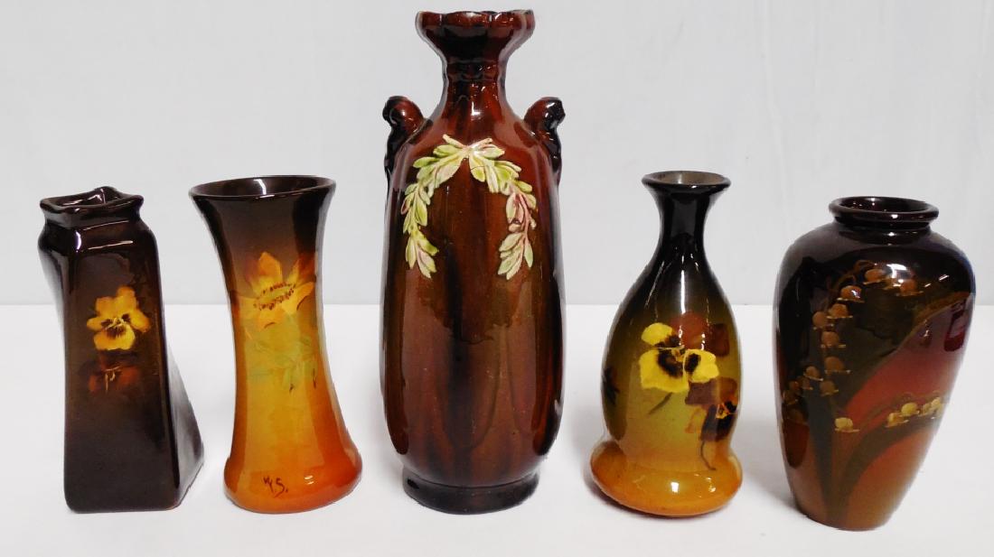 Lot of 5 Art Pottery Vases including Rookwood (1 of 5)
