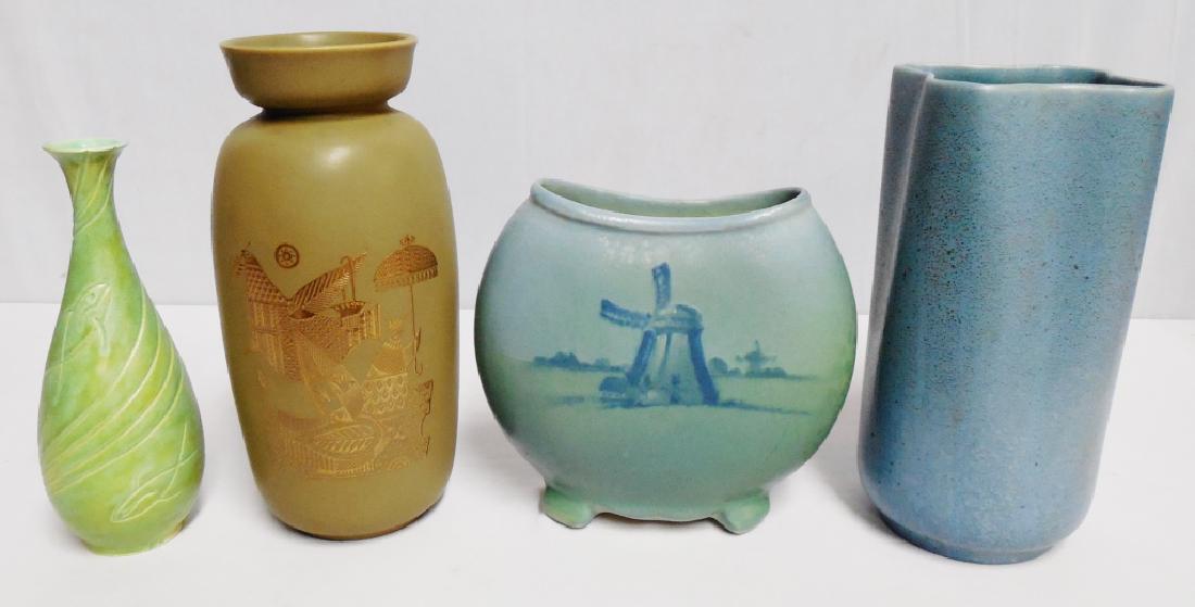 Lot of 4 Art Pottery Vases (1 of 3)