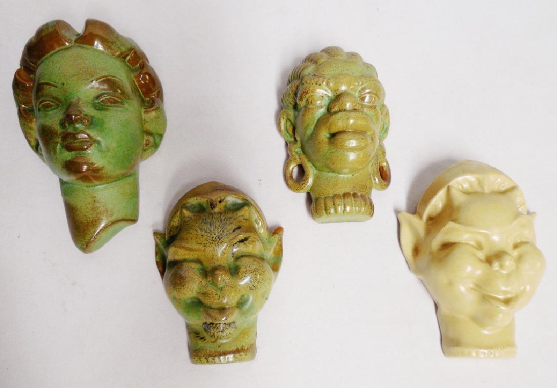 Lot of 4 Head Wall Hangings (1 of 2)