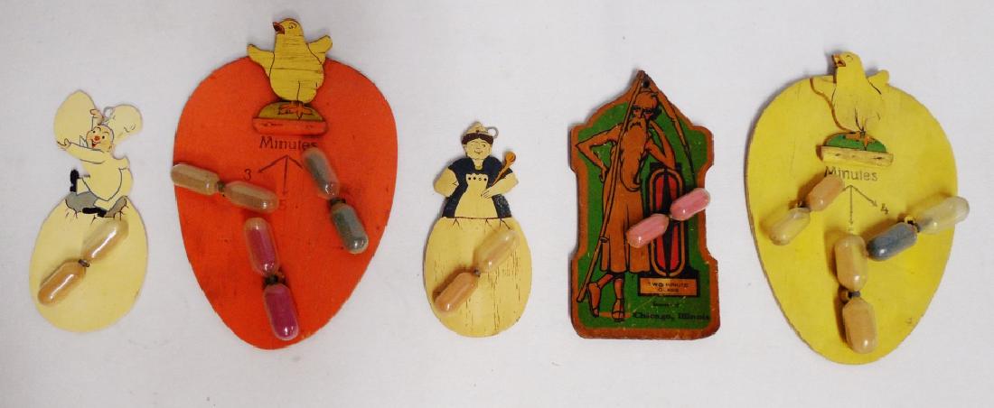 Lot of 5 Wooden Egg Timers (1 of 1)