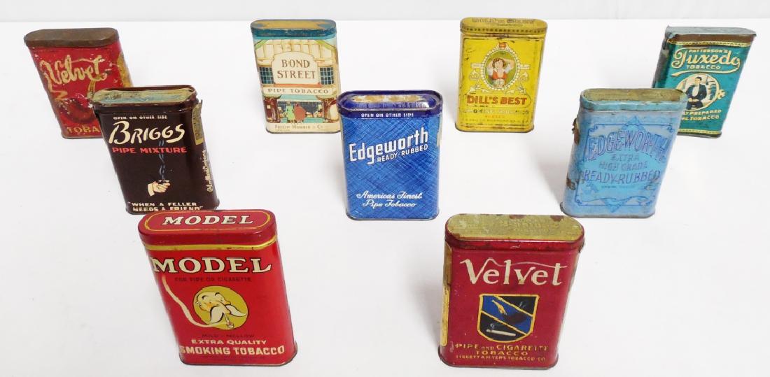 Lot of 9 Pocket Tobacco Tins (1 of 2)