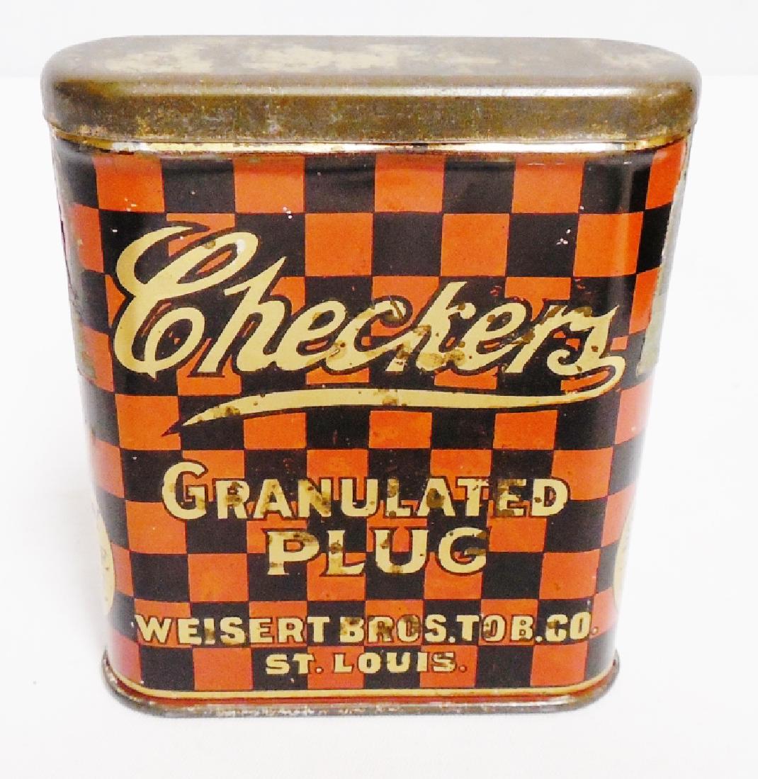 checkers tobacco Checkers Granulated Plug Pocket Tobacco Tin