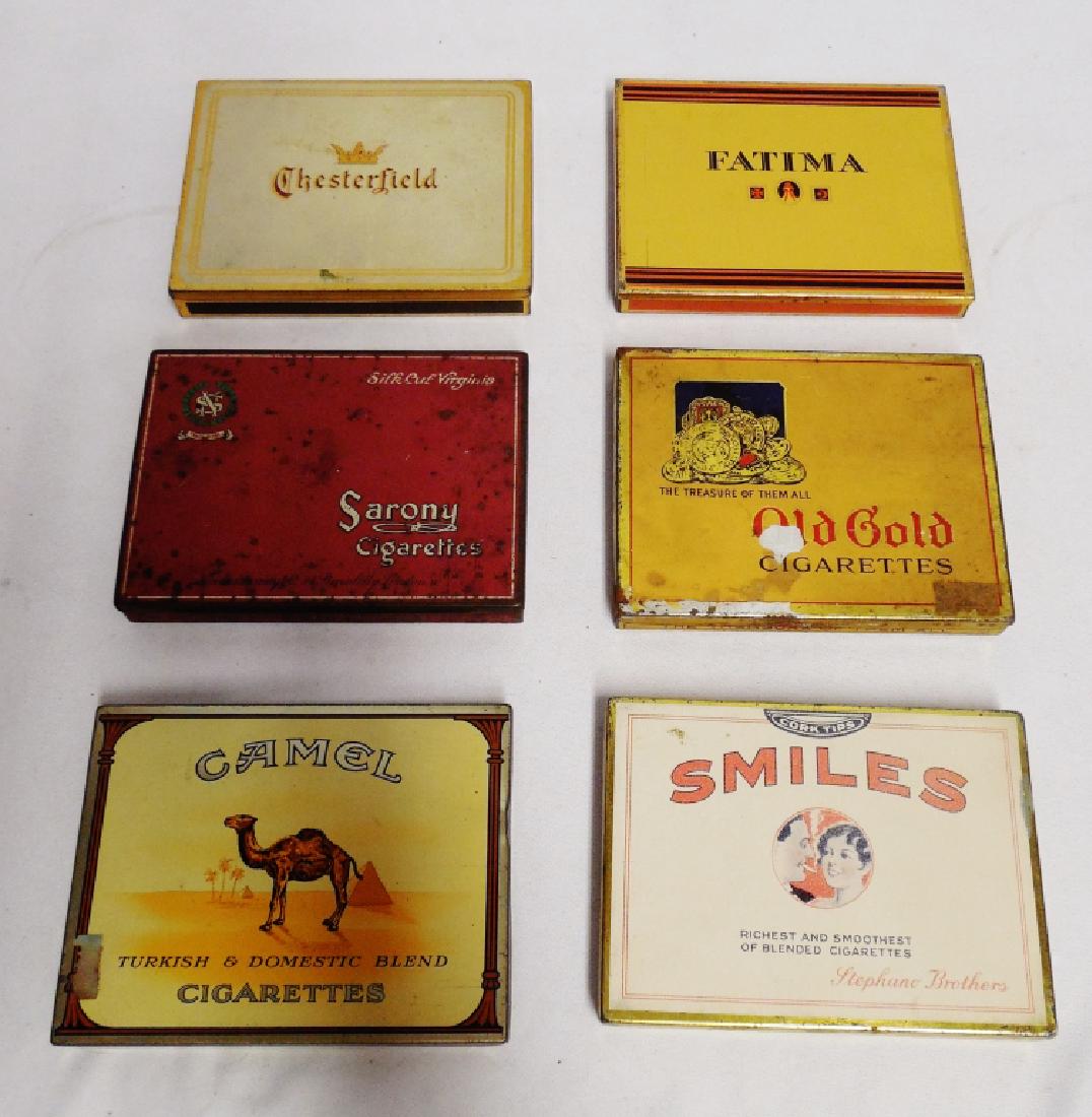Lot of 6 Cigarette Tins (1 of 2)
