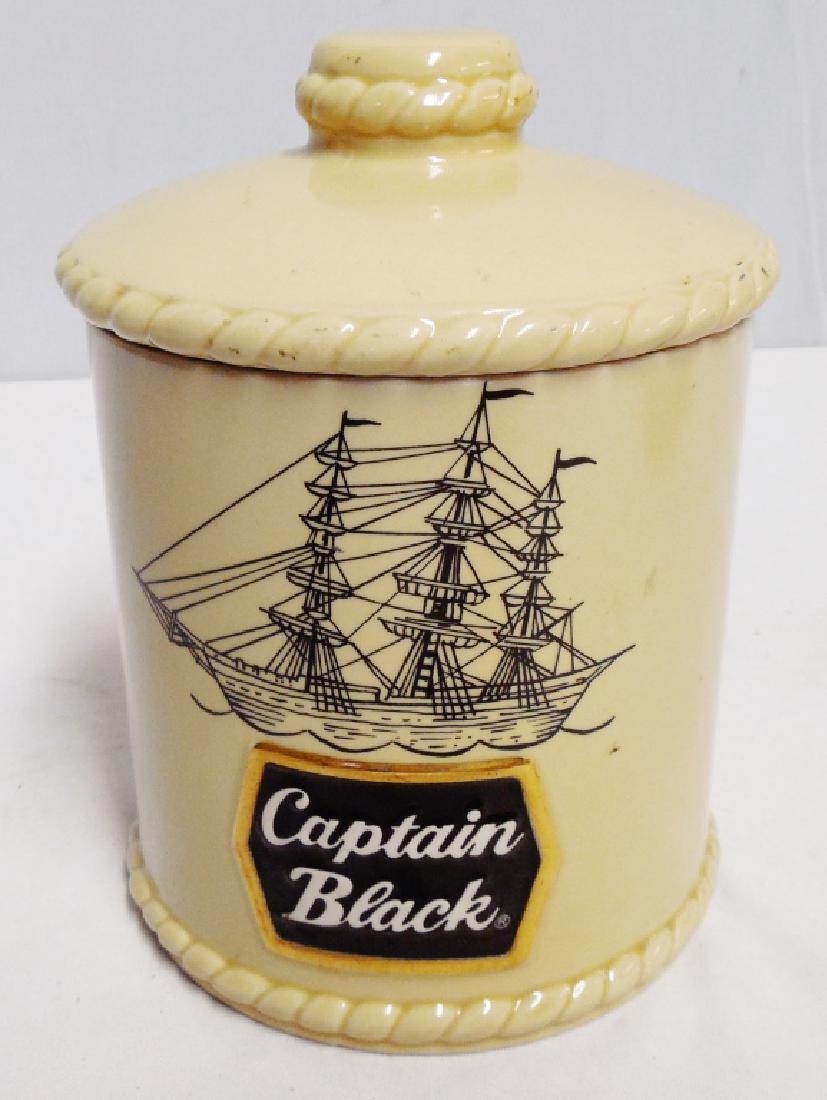 Captain Black Special Edition Ceramic Tobacco Jar: measures 7 1/4" H