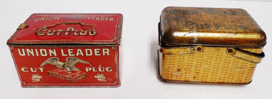 Lot of 2 Union Leader Tobacco Lunch Pails (1 of 4)
