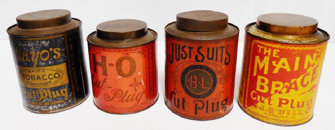 Lot of 4 Tobacco Canisters (1 of 2)